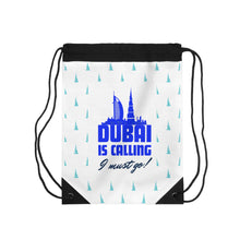 Load image into Gallery viewer, Dubai is Calling Drawstring Bag