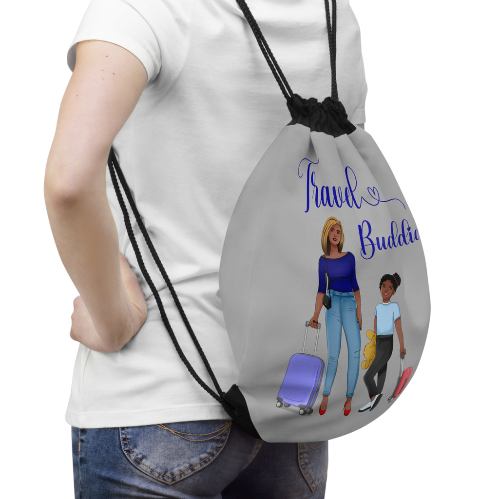 Travel Buddies Drawstring Bag