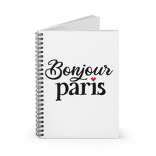 Load image into Gallery viewer, Bonjour Paris Spiral Notebook - Ruled Line
