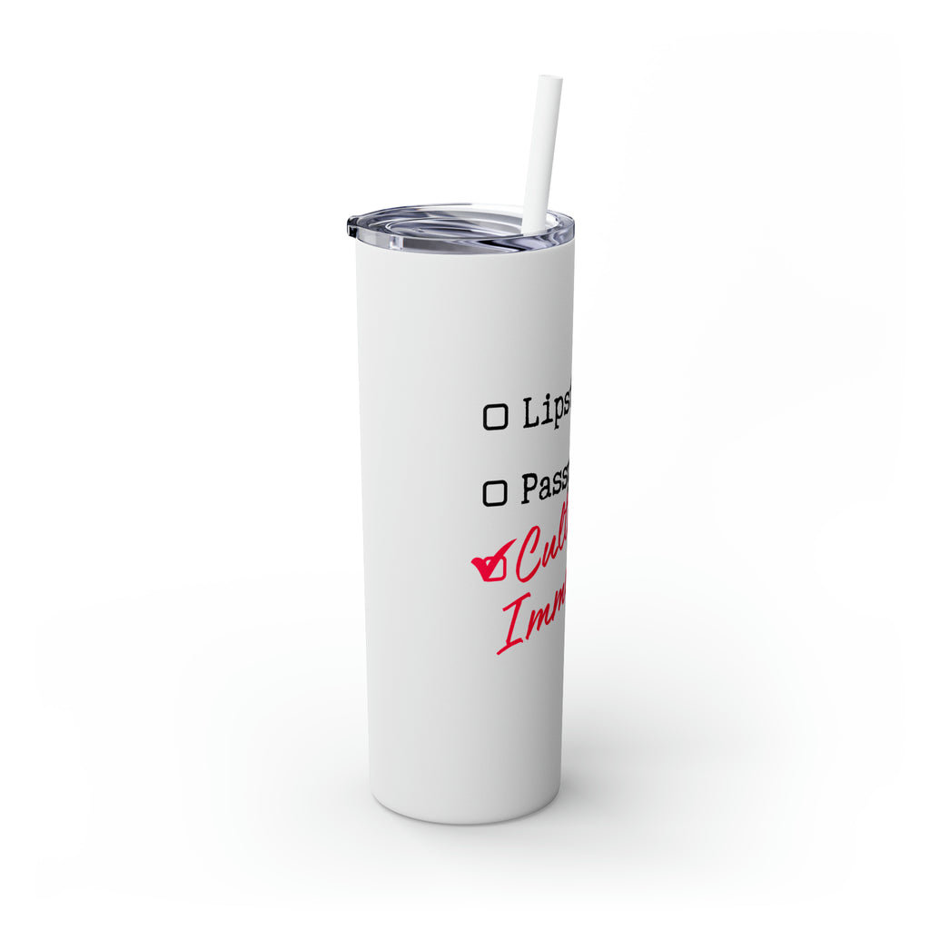 Cultural Immersions Skinny Tumbler with Straw