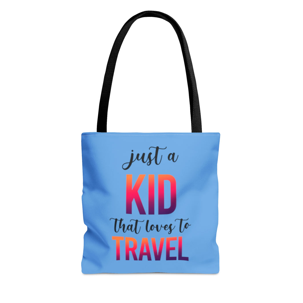 Just a Kid Tote Bag (small) - Light Blue
