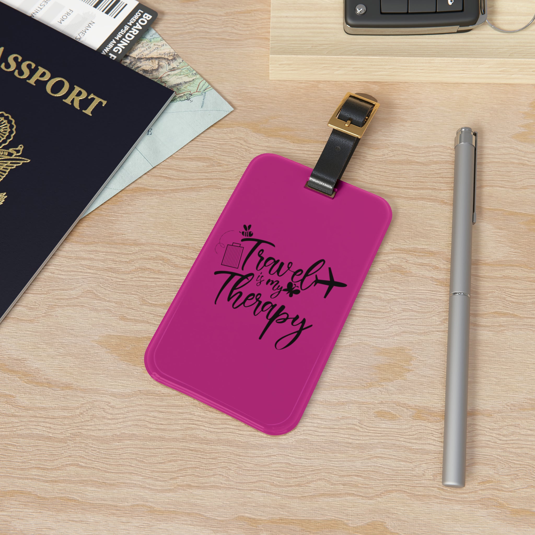 Travel is My Therapy Luggage Tag