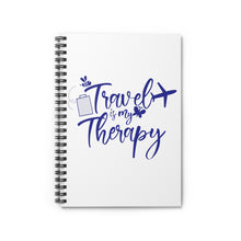 Load image into Gallery viewer, Travel is My Therapy Spiral Notebook
