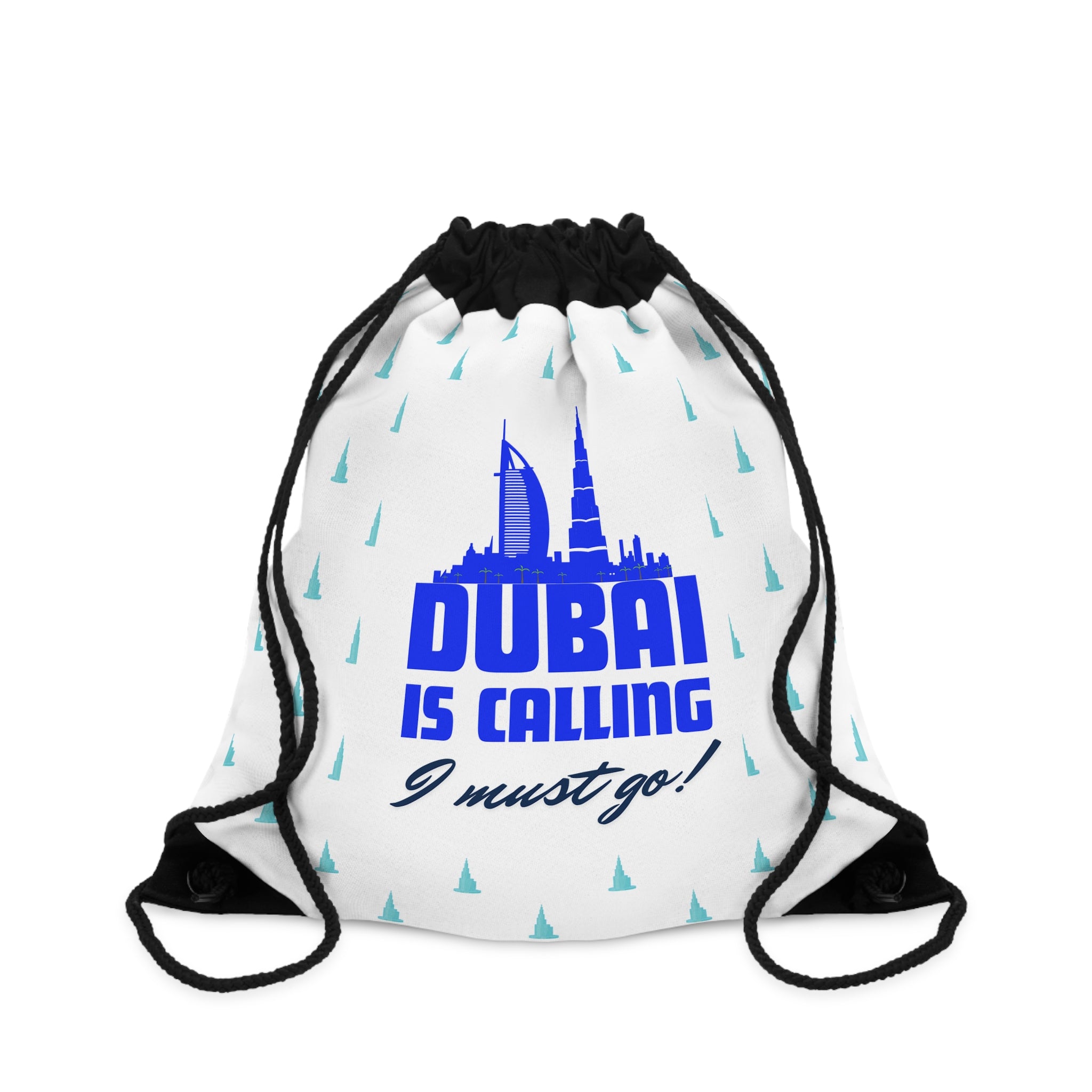 Dubai is Calling Drawstring Bag