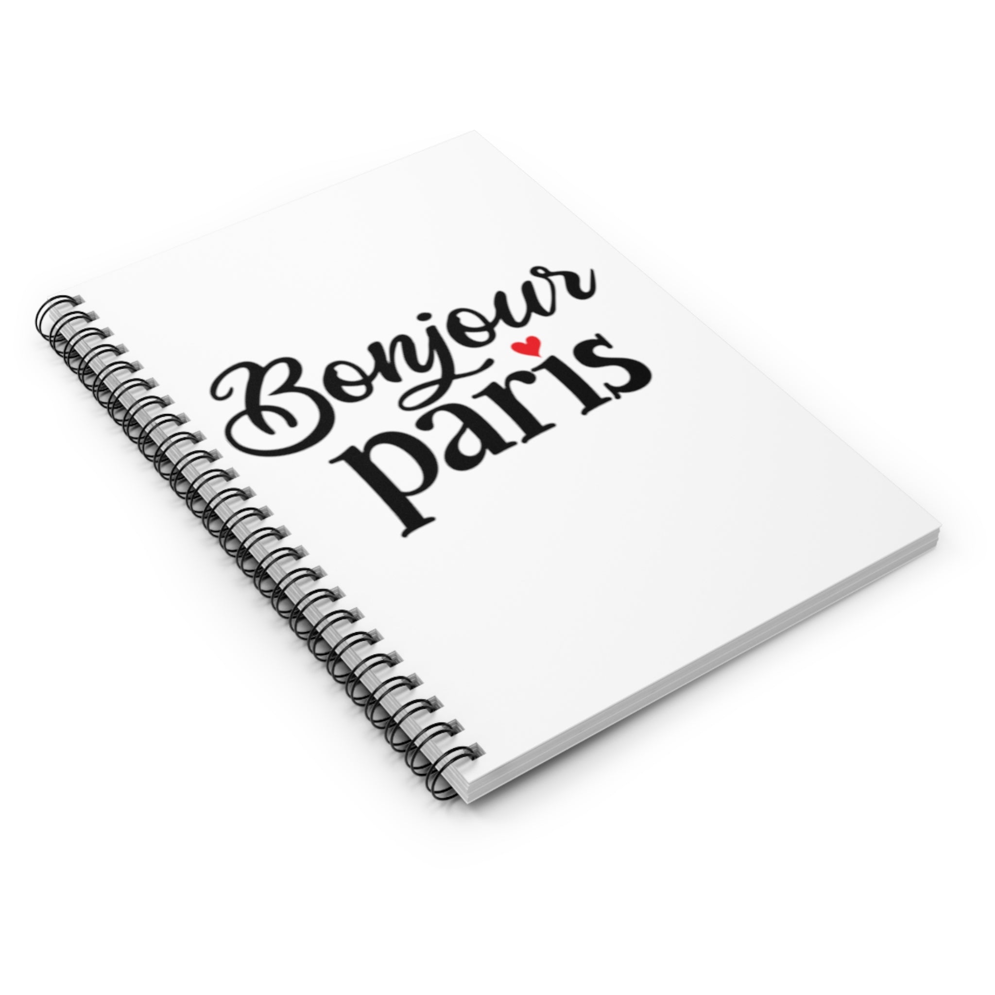 Bonjour Paris Spiral Notebook - Ruled Line