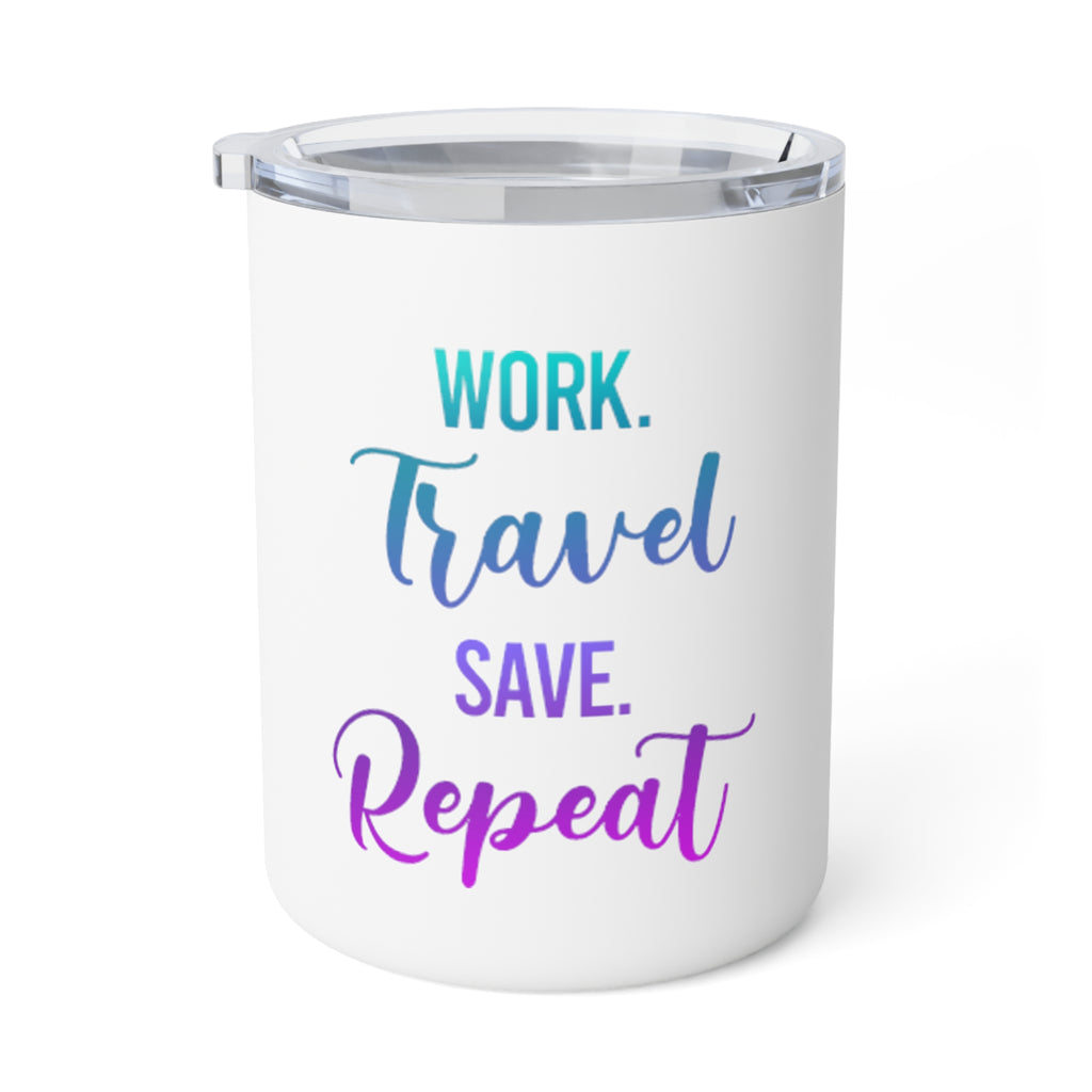 Work Travel Save Repeat Insulated Coffee Mug