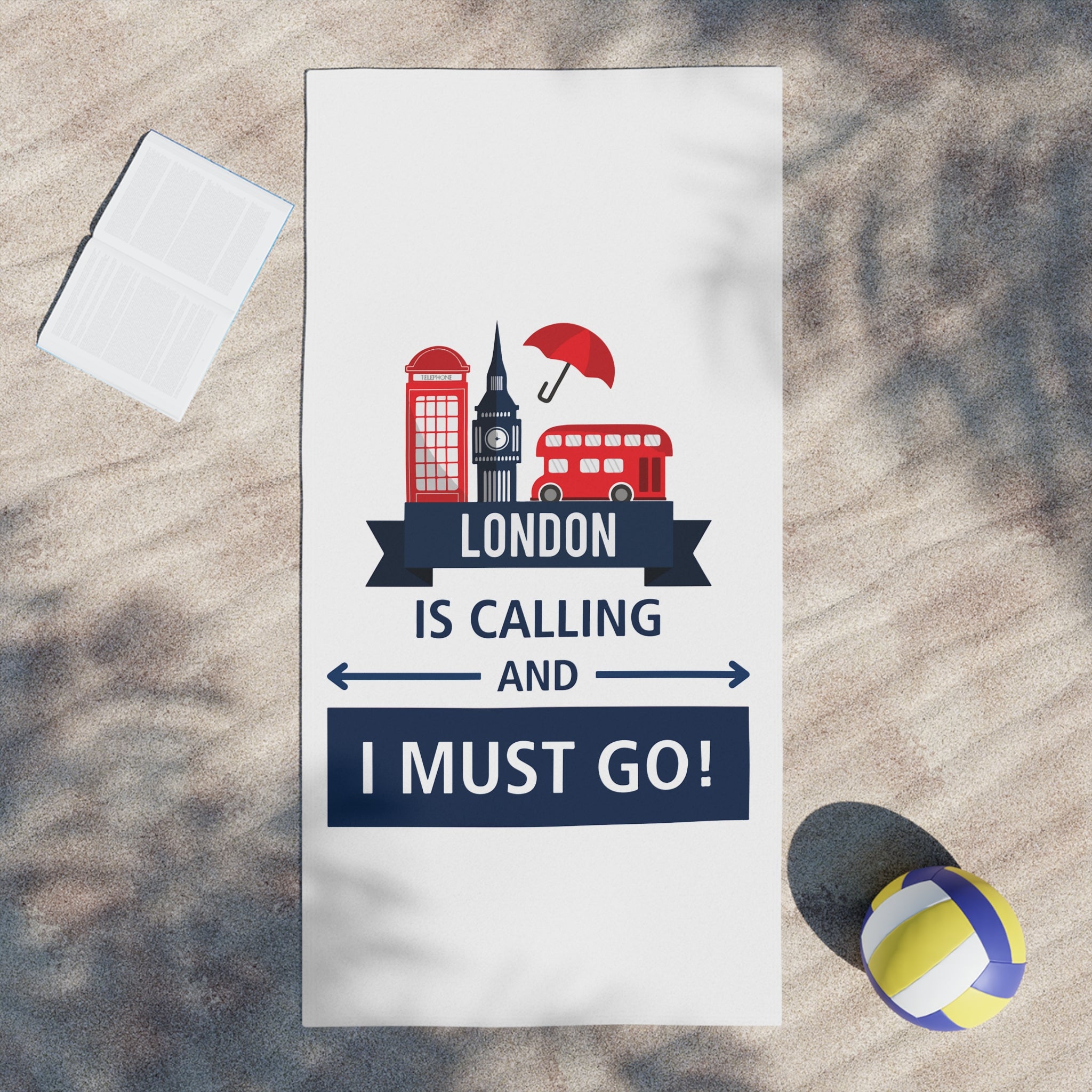London is Calling Beach Towels