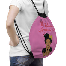 Load image into Gallery viewer, Little Melanin Princess Drawstring Bag - Pink
