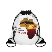 Load image into Gallery viewer, Africa is Calling Drawstring Bag
