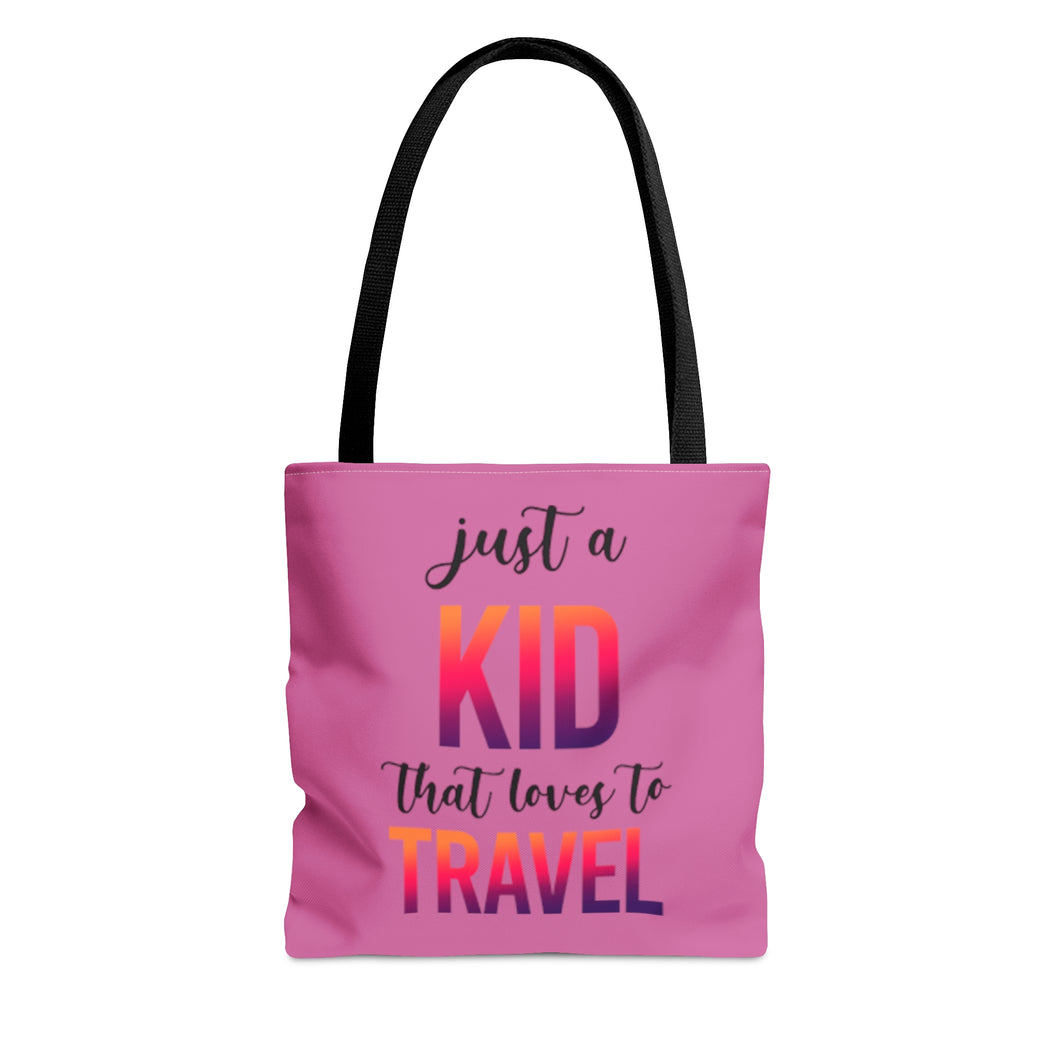 Just a Kid Tote Bag (small) - Pink