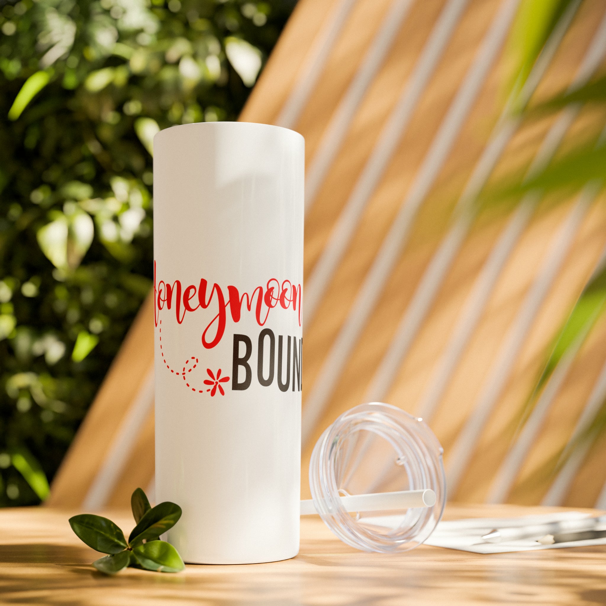 Honeymoon Bound Skinny Tumbler with Straw
