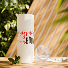Load image into Gallery viewer, Honeymoon Bound Skinny Tumbler with Straw
