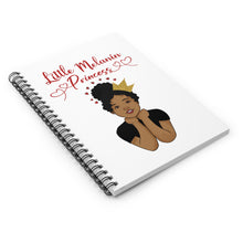 Load image into Gallery viewer, Little Melanin Princess Spiral Notebook - Ruled Line
