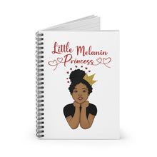 Load image into Gallery viewer, Little Melanin Princess Spiral Notebook - Ruled Line
