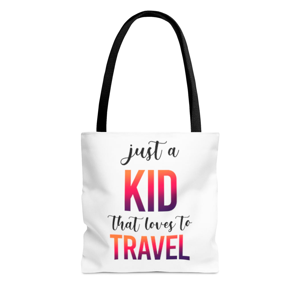Just a Kid Tote Bag (small) - White