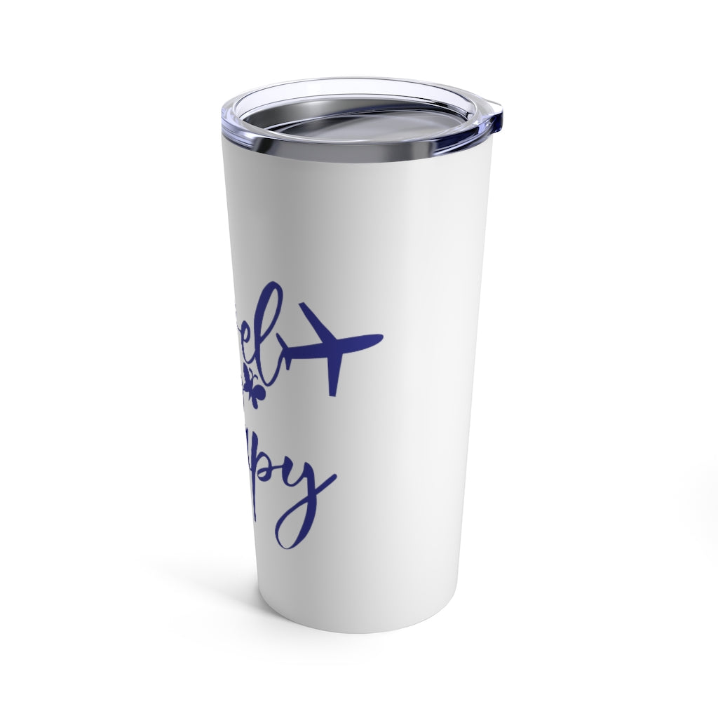 Travel is my Therapy Tumbler - White/Blue