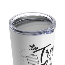 Load image into Gallery viewer, Travel is my Therapy Tumbler - White/Black
