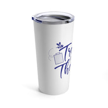 Load image into Gallery viewer, Travel is my Therapy Tumbler - White/Blue
